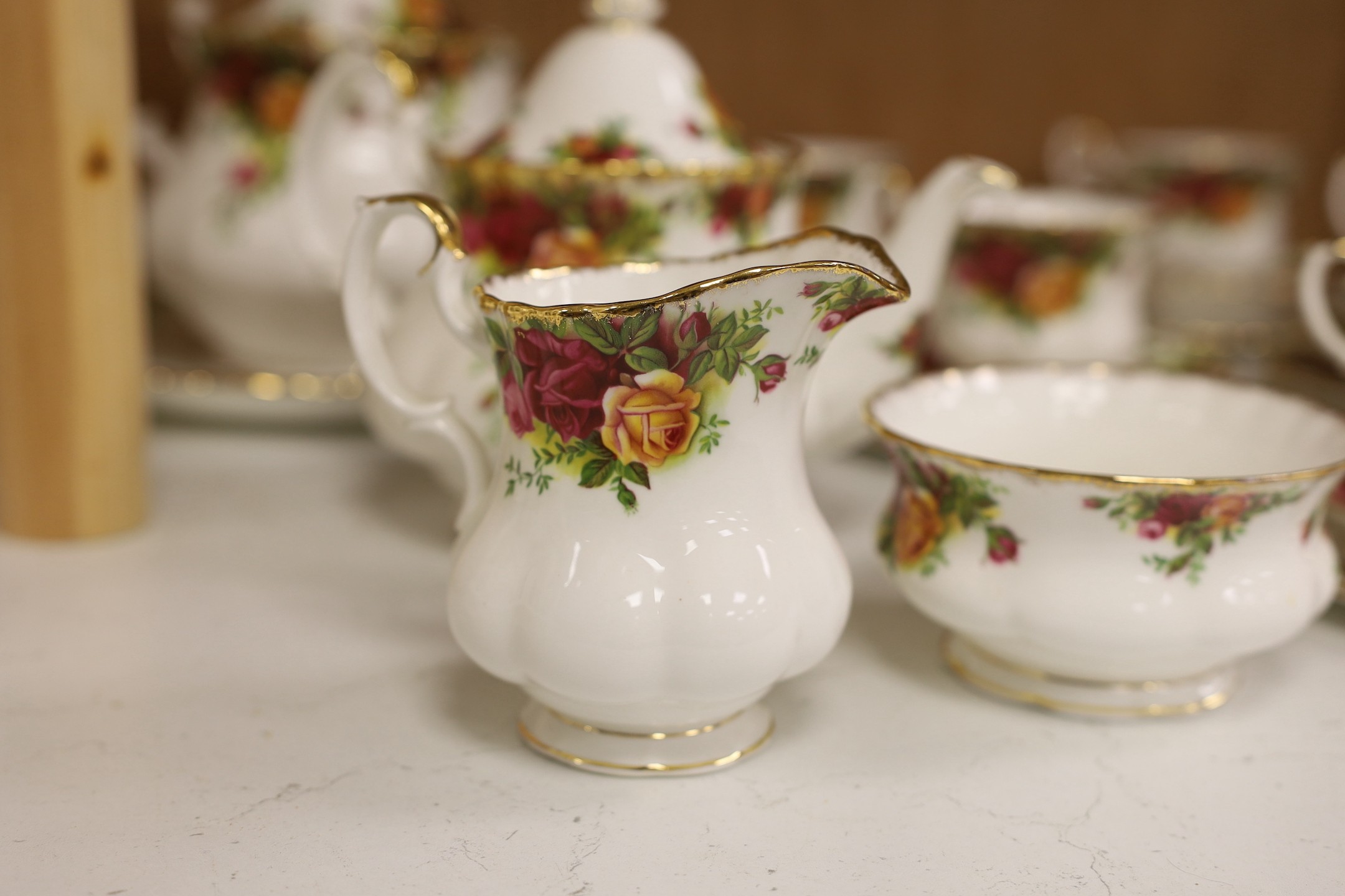 A Royal Albert Old Country Roses part tea set